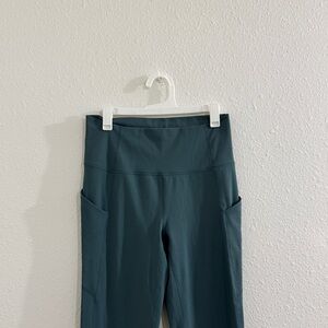 Turquoise flared leggings